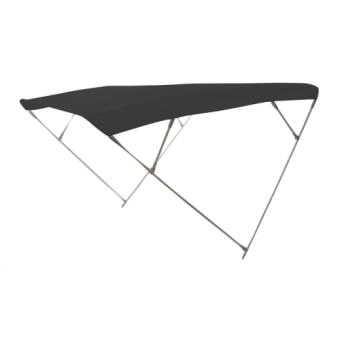Sun Top Model 'Wilma', Black, 260x270x140cm; Aluminum Polished Frames