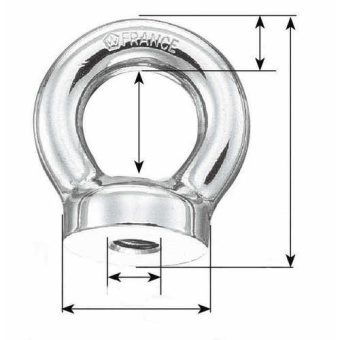 Plastimo 411876 - Eye Nut 16X200mm H.56mm