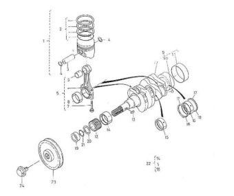 Nanni Diesel 970307554 - PISTON 025 for 2.50HE/N3.21