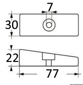 Honda 41109-ZW-1-B000 75/225 HP Zinc Plate Anode 36x17x71 mm - Osculati 43.293.00