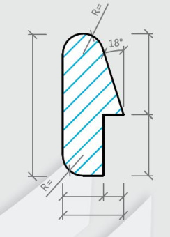 Wood Profile Afdeklijsts 15x35 mm