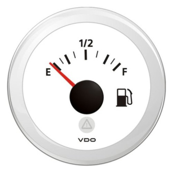 VDO A2C59514186 - Fuel Level Gauge E -1/2 - F, 0-90Ω White ViewLine 52 mm