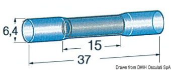 Osculati Heat-Shrink Butt Connectors for Cable Splicing, Pre-Insulated, Waterproof