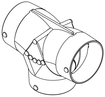 MSI HT555 ABS Plastic Hose T, 5" Hose Inlet - 5", 5" Hose Outlets