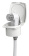 Osculati New Edge White Door Boat Shower with Boris Chromed Shower Head 88x95 mm with White Nylon Hose 2,5 meter - 15.248.60