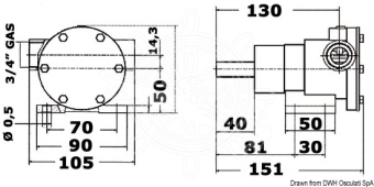 Osculati 16.052.02 - Nauco 335 Pump 46 l Rubber Ring