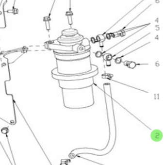 Nanni Diesel 970313800 - Fuel Filter for T4 Series Engines