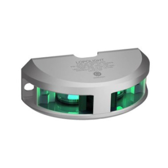 Lopolight 200-018G2 - Green Navigation Light 180° 2 NM Vertical Mount Anodized Aluminum