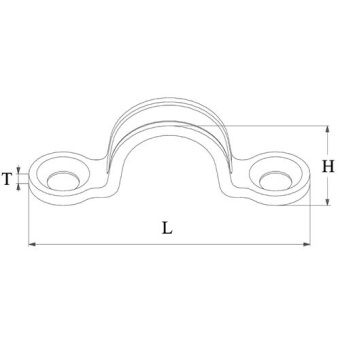 Hollex Eye Strap 5.3x56 mm Stainless Steel 316