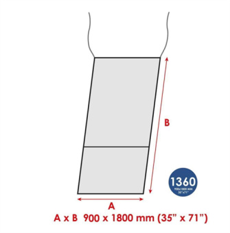 Waterline Design 1360 - Darkening With Ventilation Cabin Entrance 180x90 cm