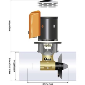Quick Bow Thruster BTQ 250-240 Kgf 24V Duo 10.0 kW
