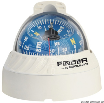 Osculati 25.172.02 - Finder Compass 2"5/8 Top-Mounted White/Blue