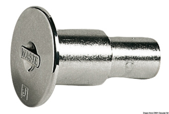 Osculati 20.667.06 - Chromed brass WASTE straight deck plug 38 mm