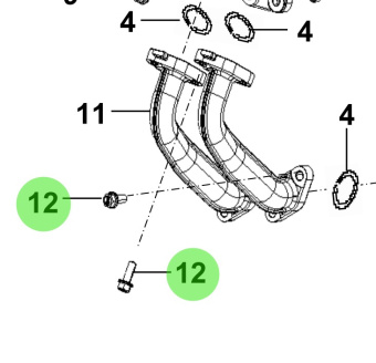 Bukh 11403-08256K - Flange Bolt for R210J and S270J Engines