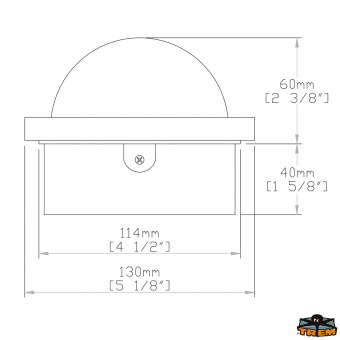 Trem L4515180 - Flush Mount Compass C15-150 Series Black Color