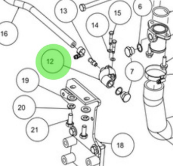 Nanni Diesel 95200289 - Heat Exchanger Bypass for T4 Series Engines