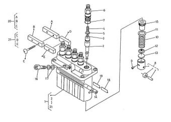 Nanni Diesel 970307754 - RACK,CONTROL for 5.250TDI/5.280HE