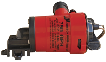 Johnson Pump 32-33703LB-01 - Low Boy Bilge Pump (Cartridge Type) L550, 12V/3A, 50l/min, Hose Connection 3/4"