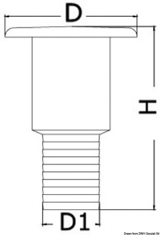 Osculati Waste Chromed Brass Deck Filler 38 mm Long Neck - 20.666.09