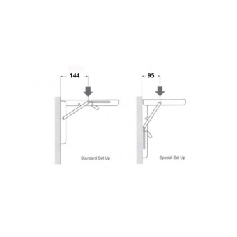 Marine Town Stainless Steel Folding Bracket Maximum Load 250 kg