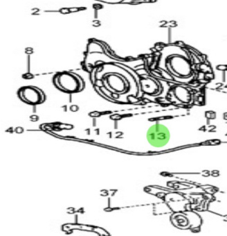 Nanni Diesel 970312100 - Timing Case and Rear Plate Stud for T4 Series Engines
