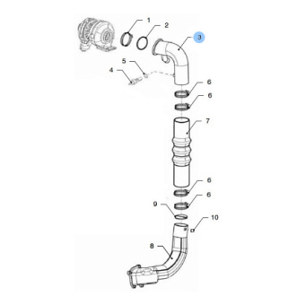 Vetus VFP01619 - Exhaust Bend VF4