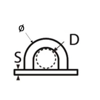 Euromarine A2 Deck Eye On A Diamond Plate - Ø8 X 80mm