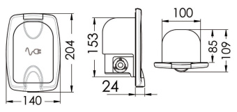 Osculati 14.321.16 - R-Evolve Fixed Articulating Plug 16 A