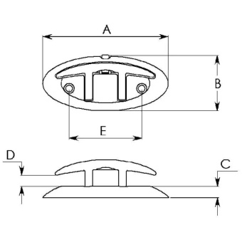 Accon Foldable Cleat Stainless Steel 159mm Screw Bolt