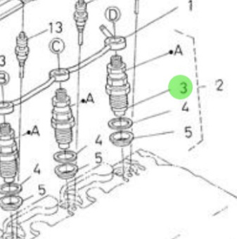 Nanni Diesel 970307766 - Injector Nozzle Piece for Fuel Injection Systems