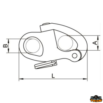Trem M0607090 - Snap Shackle For Spinnaker Halyards And General Purposes Length 99 mm