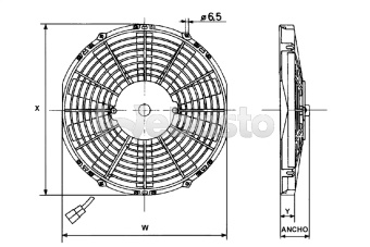 Webasto 62080085S1A - Fan 24V D280 1400 m3/h (Previous: 080085.1)