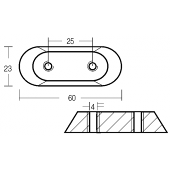 Tecnoseal Aluminium Plate For Outboard Engine 2/150 HP