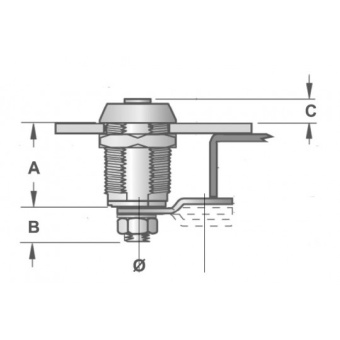 Cortellezzi Primo Cylinder Lock Complete With Key 16 mm