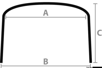 Osculati 46.908.22 - 3-arc Foldable Bimini Ø 22 mm 185/195 cm White