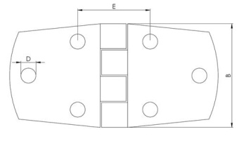 Hollex Door Hinge 76.2x38.1mm