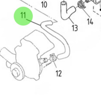 Nanni Diesel 970313567 - Oil Cooler Pipe for N4.115 Engines