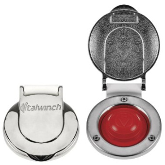 Italwinch FOSWI110-AISI Foot Switch - Down - Red Rubber Switch - Stainless Steel Cover