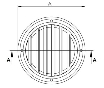 Hollex Ventilation Grill 128mm