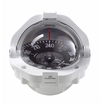 Plastimo Offshore 105 Compass White With Black Conical Card