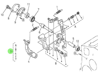 Nanni Diesel 970313500 - Governor Fork Lever Assembly for N3.30 Engines