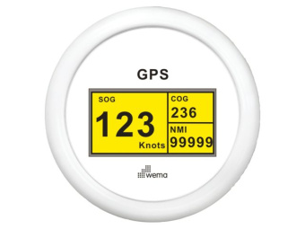 Wema 110323 - GPS-Digital Speedometer SOG COG Trip 60kn/110km White