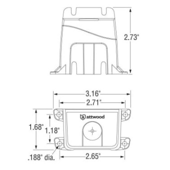 Attwood S3 Series Electronic Pump Contactor - 12V/15A