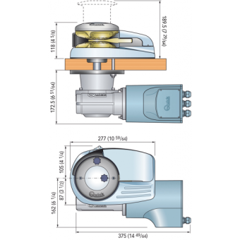 Quick Dylan Low Profile Vertical Windlass 1700 Watt - 12 Volt For Chain 12 mm