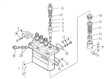 Nanni Diesel 970307372 - HOLDER,DELIV.VALVE for 4.220HE/4.220HE/5.250TDI/5.280HE