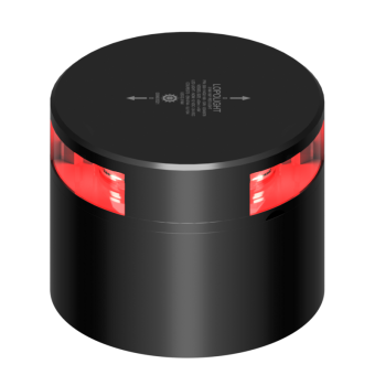 Lopolight 300-114G2-B-CD-180 - Navigation Light 3NM 180° Red, Black Anodized