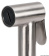 Osculati Elissa Stainless Steel Boat Shower 118x97 mm with Tiger Shower Head with White Nylon Hose 2,5 meter - 15.303.60