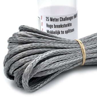 M-Ropes Challenger HMPE 12-Strand PU-Coated Low-Stretch Silver Rope 3-10 mm, 25-100 m