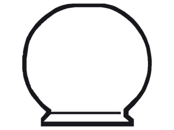 DHR Ball Glass Opal White 70mm