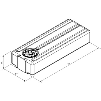 Can SB Rigid Horizontal Plastic Grey/Black Water Tank - 83 L